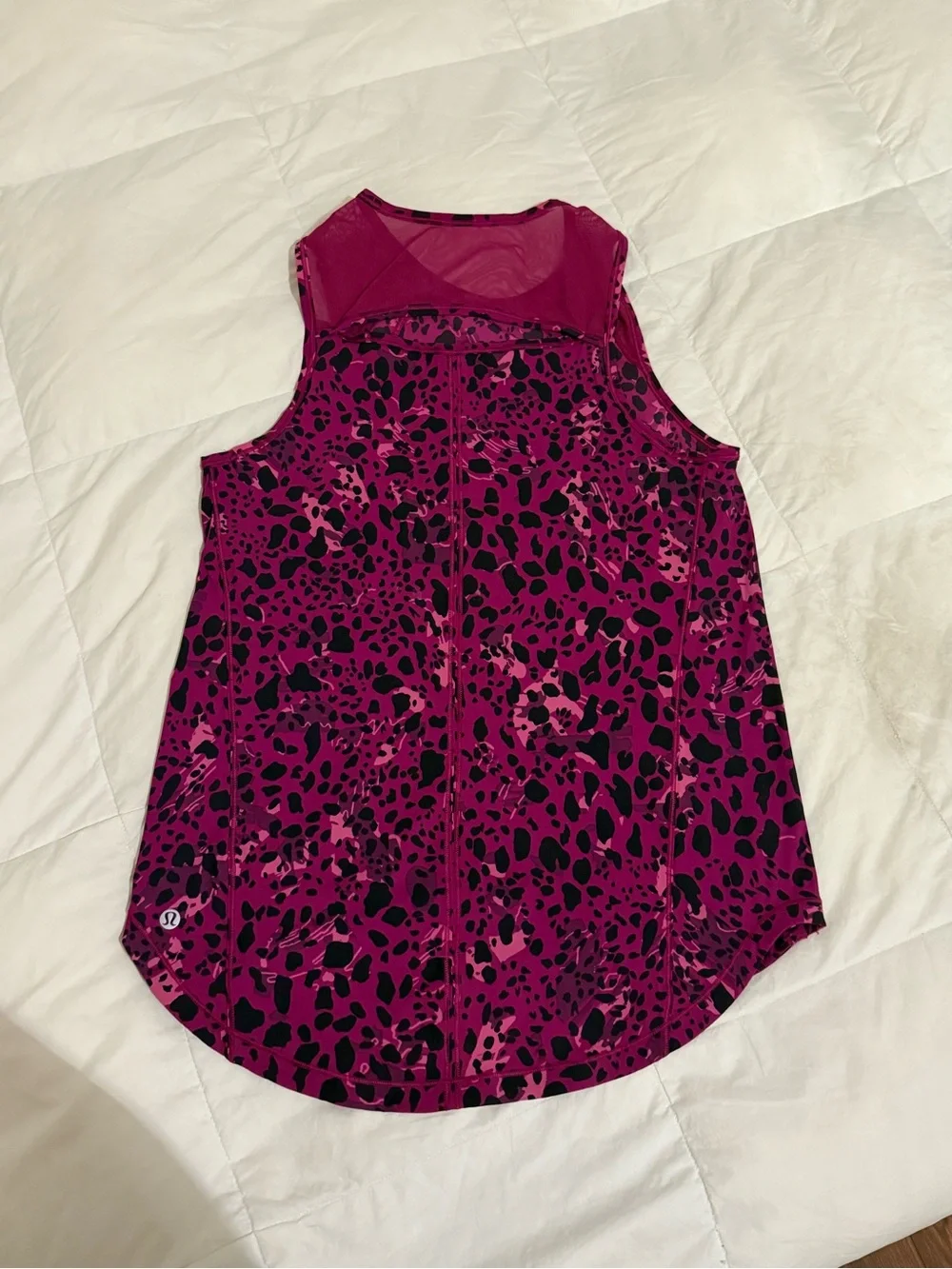 lululemon athletica Magenta Leopard Print Sculpt Tank